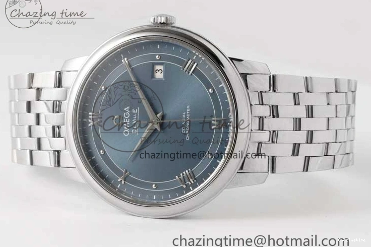 0301 De Ville SS DIWF 1:1 Best Edition Light Blue Dial SS Markers on SS Bracelet MIYOTA TopPick 7850